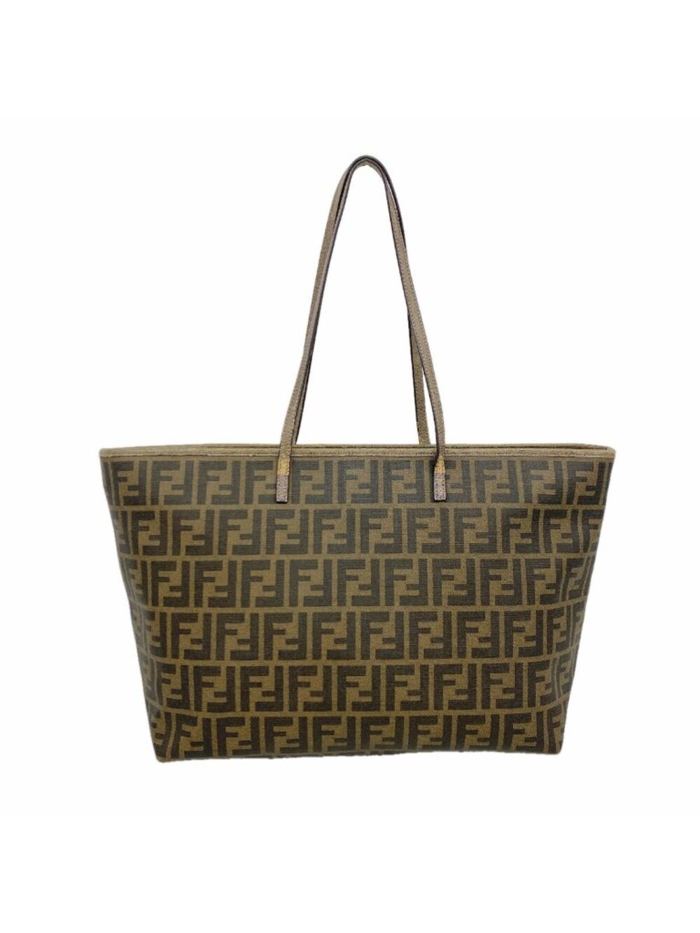 Fendi Tote Bag Zucca Brown Gold